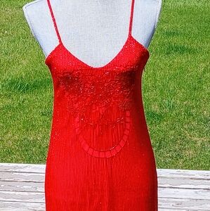 Silk Royal Red & Blue 🍑 Pink Designer Beaded Dresses